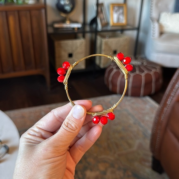 Bourbon and Bowties Jewelry - Bourbon and Bowtie Bangle Red Bead